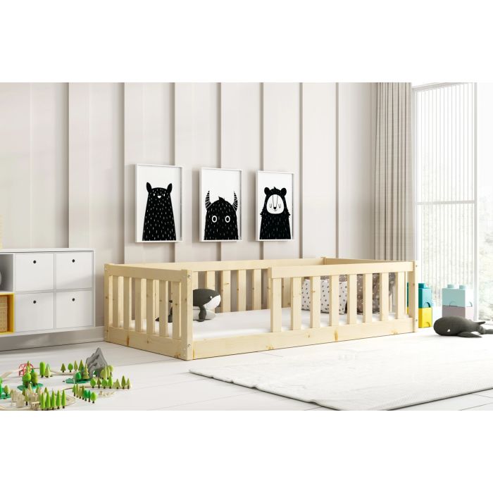 Wooden Floor Bed For Kids - Freja Large Wooden Floor Bed For Kids - Freja Large
