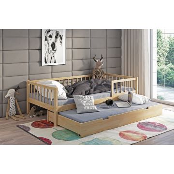 Wooden Bed With Trundle