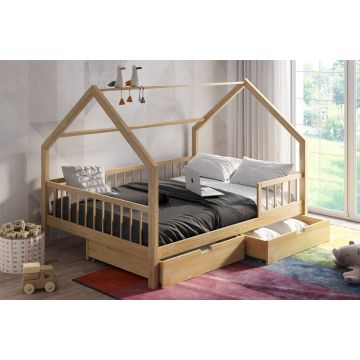 Wooden Kids House Bed With Drawers Available in UK , Small Double and UK Double